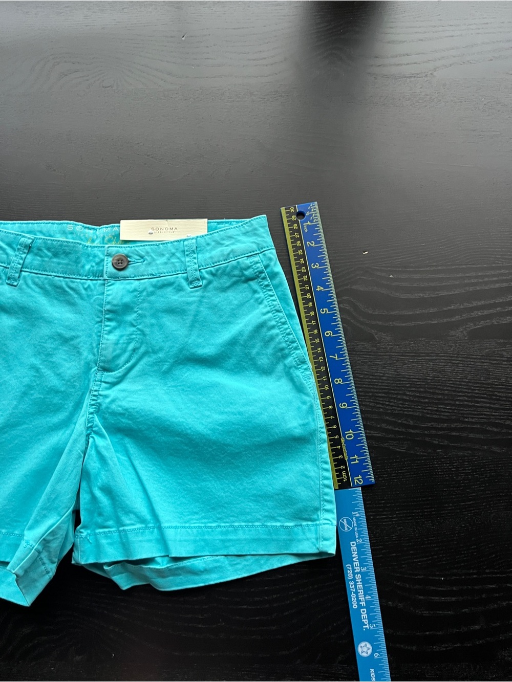 Sonoma Goods for Life (Original $30) Teal Everyday Chino Shorts Size 4 - Picture 7 of 16